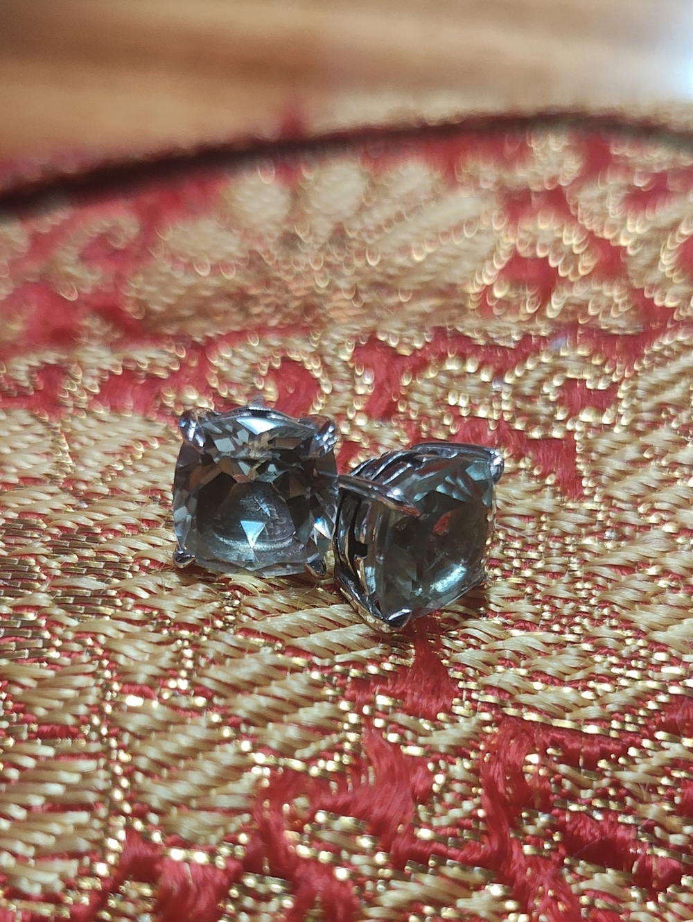 Effy Prasiolite CushionCut Stud Earrings